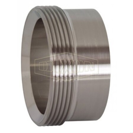 Dixon Heavy Wall Tank Ferrule, 2-1/2 in Nominal, Thread Beveled Seat End Style, 316L Stainless Steel 15W-R250